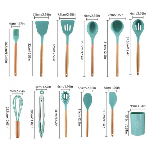 12-Piece Silicone Kitchen Utensil Set