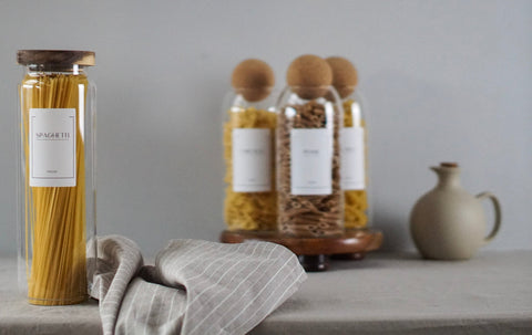 Tall Glass Pasta Jar Set