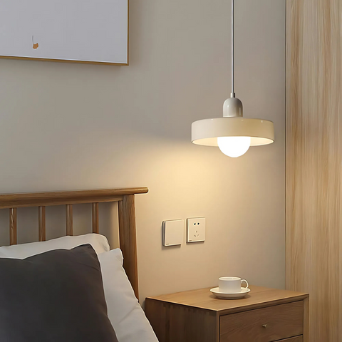 Pendant Ceiling Light - Haloria - Opal Halo Shade - Minimal Modern Design