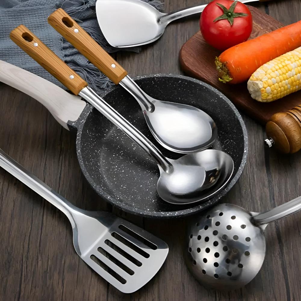 LUXURY STEEL – Premium stainless steel kitchen utensils with a elegant design
