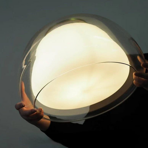 Pendant Light – Double Glass Dome with Soft Glow