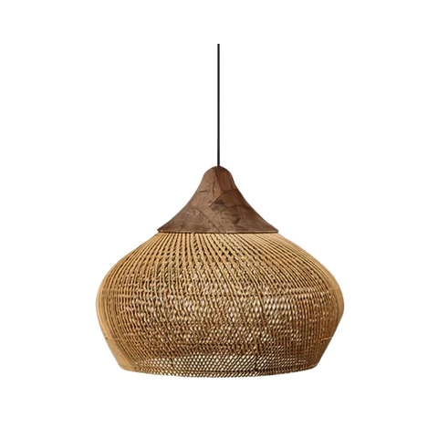 olaro Rattan Ceiling Lamp – Handwoven Boho Pendant for Natural Interiors