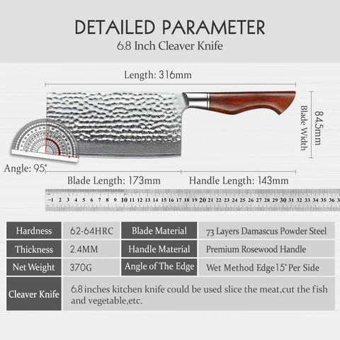 Master Series Slicing Knife – 73-Layer Powder Damascus Steel