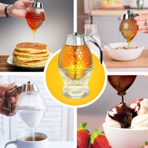 Stylish and Handy Honey Dispenser