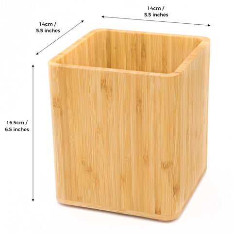 Premium Bamboo Utensil Holder.