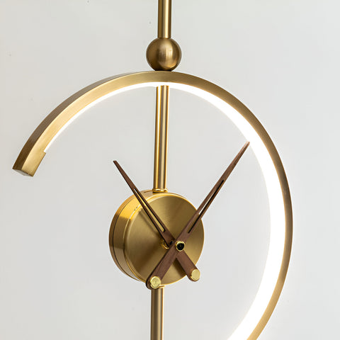 GLux Clock – Geometric LED Table Lamp with Wireless Qi Charger & Golden Time Display