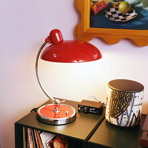 NostaChic Adjustable Vintage Iron Dome Desk Lamp – Retro LED Reading & Work Light