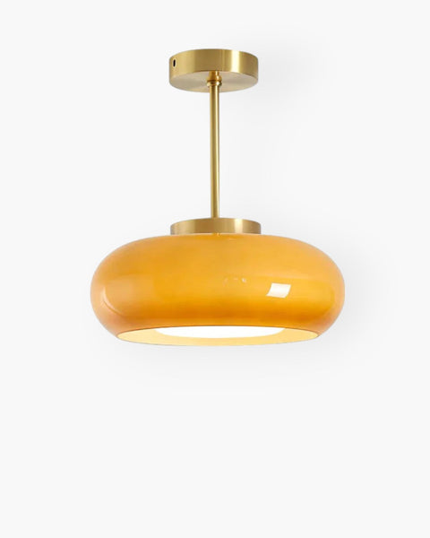 Memoria Ceiling Light – Brass Mount with Frosted Glass Elegance