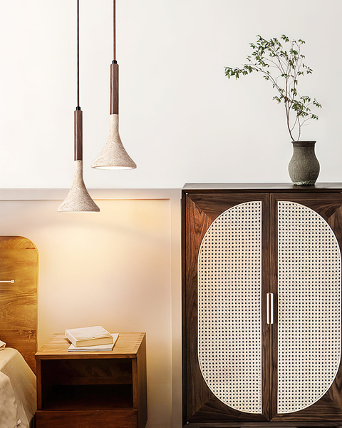 Pendant Ceiling Light - Clarivo - Natural Wood Finish - Modern Minimal Lamp