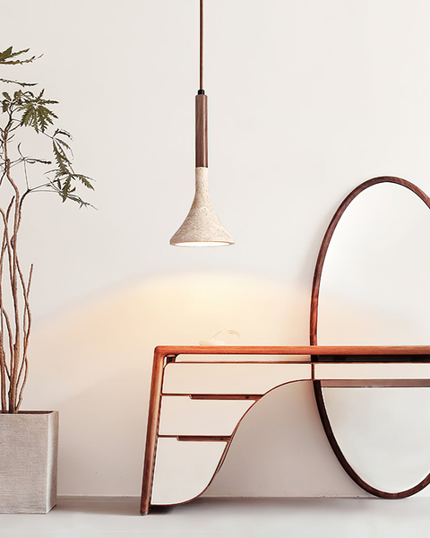Pendant Ceiling Light - Clarivo - Natural Wood Finish - Modern Minimal Lamp