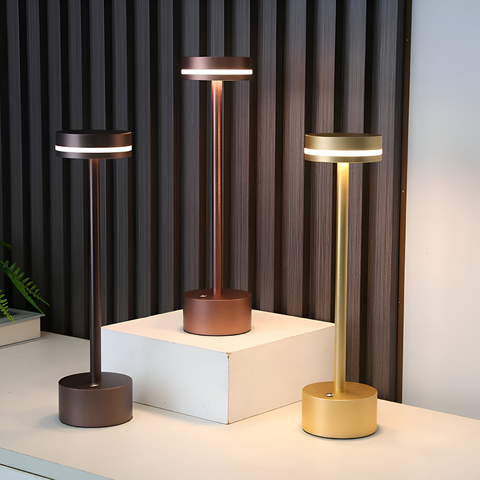 Mantle Touch Lamp – Portable Rechargeable Table Light with Dimmable LED