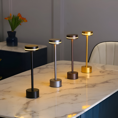 Mantle Touch Lamp – Portable Rechargeable Table Light with Dimmable LED