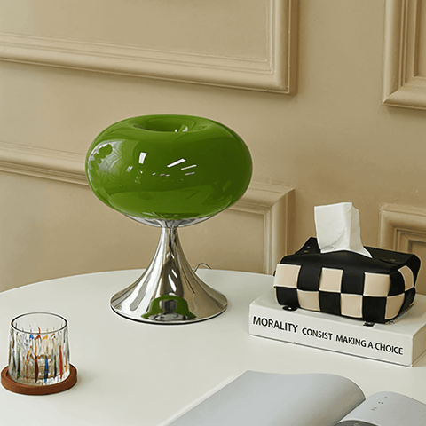 Apple LED Lamp – Curvy Macaron Glass Table Lamp