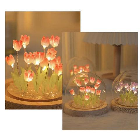 ArtifiTulip LED Table Lamp – DIY Flower Night Light with Tulip Design
