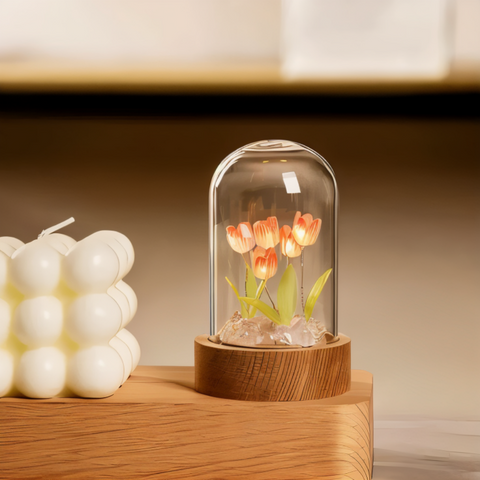 ArtifiTulip LED Table Lamp – DIY Flower Night Light with Tulip Design