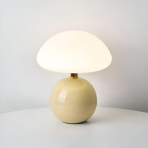 Elegant Bauhaus Inspired Mushroom LED Table Lamp – 3-Color Adjustable Mood Light for Modern Interiors