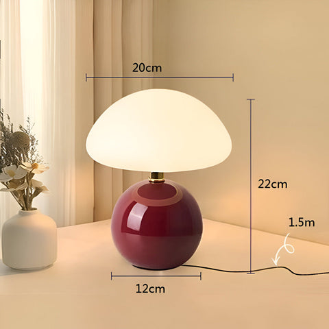 Elegant Bauhaus Inspired Mushroom LED Table Lamp – 3-Color Adjustable Mood Light for Modern Interiors
