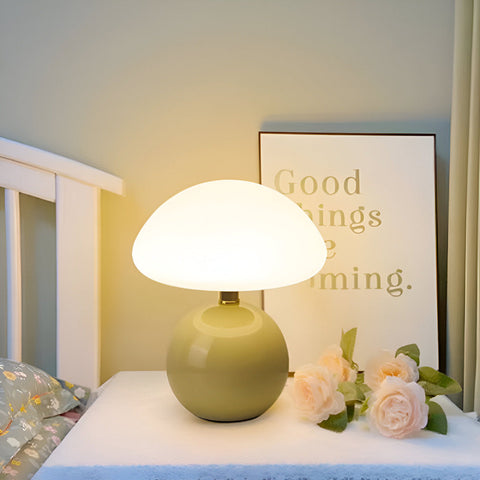 Elegant Bauhaus Inspired Mushroom LED Table Lamp – 3-Color Adjustable Mood Light for Modern Interiors