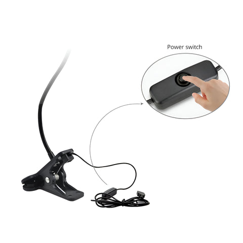 ClipNGlow Desk Lamp – 360° Rotatable, USB-Powered, Flexible Reading & Study Light