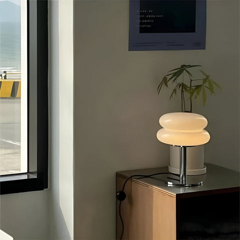 Macaron-Inspired Table Lamp – Elegant Glass Lamp for Vibrant Room Ambiance