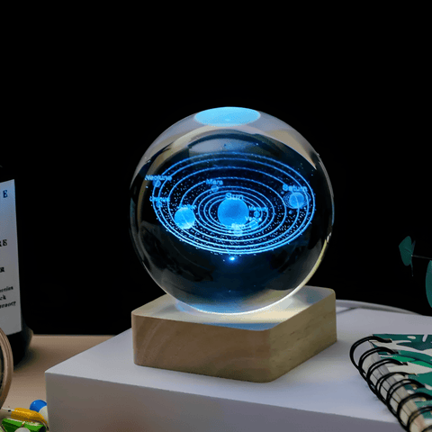 Galactic Glow LED Crystal Ball – Magical Galaxy Night Light for Home & Meditation