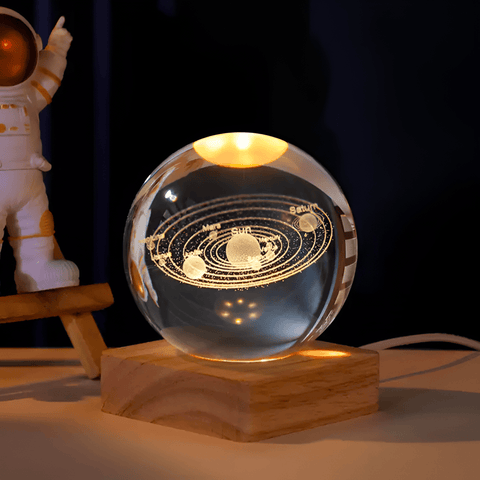 Galactic Glow LED Crystal Ball – Magical Galaxy Night Light for Home & Meditation