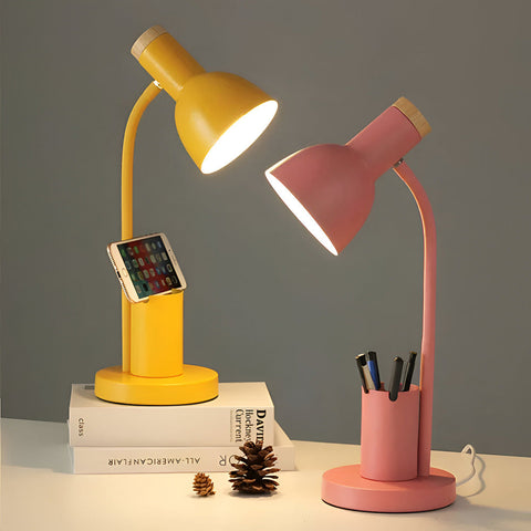 Nordic LED Table Lamp with Pen Holder – Eye-Friendly Desk Light