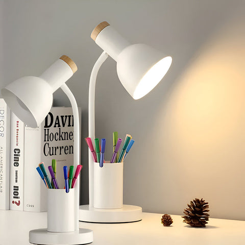 Nordic LED Table Lamp with Pen Holder – Eye-Friendly Desk Light