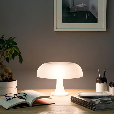 Vintage Sunrise LED Desk Lamp – Retro Mushroom Design for Timeless Charm