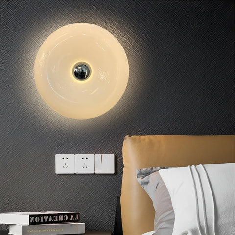 Orange Donut Lamp – Nordic Glass Lamp for Wall & Table, Adjustable Mood Lighting