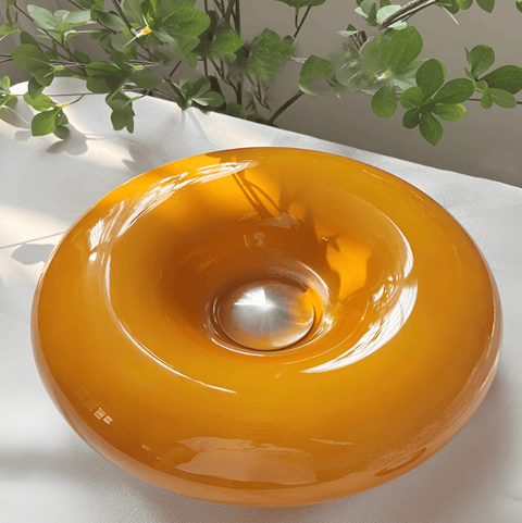 Orange Donut Lamp – Nordic Glass Lamp for Wall & Table, Adjustable Mood Lighting