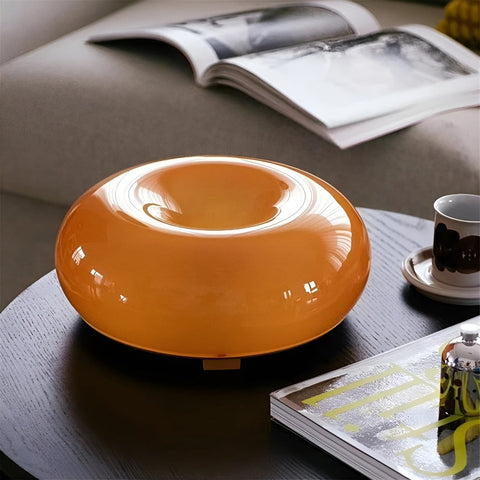 Orange Donut Lamp – Nordic Glass Lamp for Wall & Table, Adjustable Mood Lighting