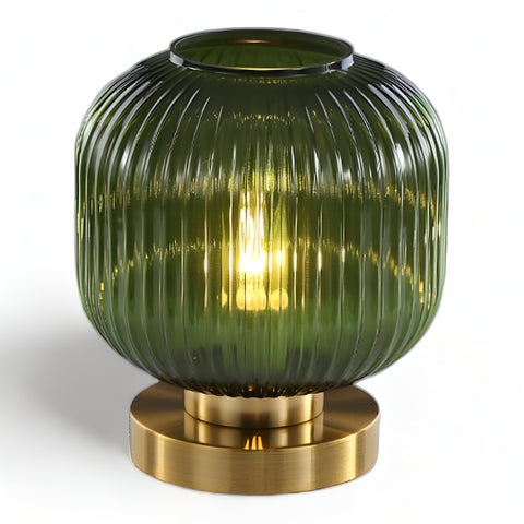 SoftiBeam Table Lamp – Nordic Ribbed Glass LED Lamp for Cozy & Elegant Interiors
