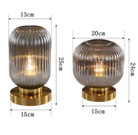 SoftiBeam Table Lamp – Nordic Ribbed Glass LED Lamp for Cozy & Elegant Interiors