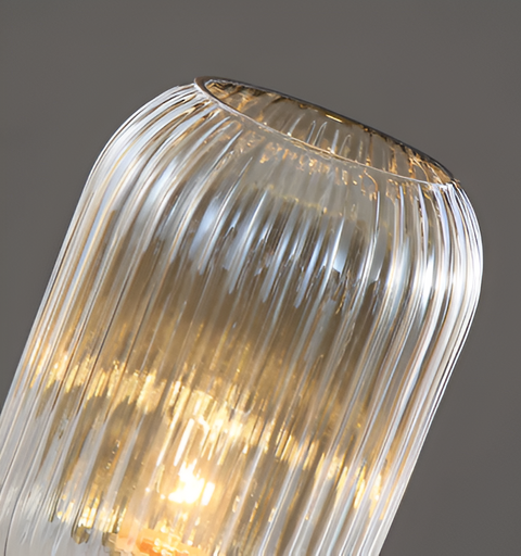 SoftiBeam Table Lamp – Nordic Ribbed Glass LED Lamp for Cozy & Elegant Interiors