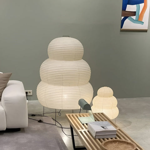 Zen Glow – Japanese-Inspired Rice Paper Floor Lamp with Adjustable Light