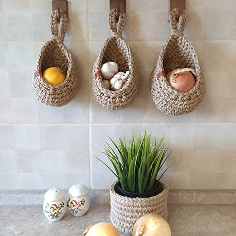 Hanging Cotton Yarn Wall Baskets