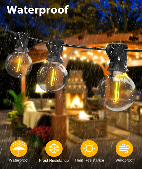LED Outdoor String Lights – Waterproof Globe Patio Lighting