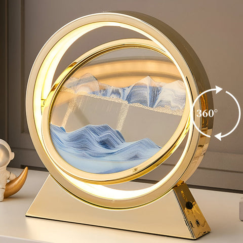 Sands of Time – Rotating Sand Art LED Table Lamp