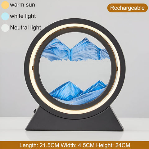 Sands of Time – Rotating Sand Art LED Table Lamp