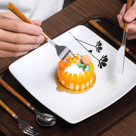 Premium Cutlery with Wooden Grip & Timeless Style