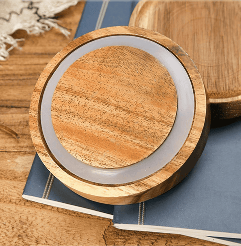 Luxyecs | Acacia Wood & Glass Pantry Jars – Airtight Stackable Kitchen Storage