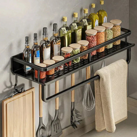 Elegant Wall Shelf for Kitchen Organization