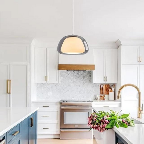 Pendant Light – Double Glass Dome with Soft Glow