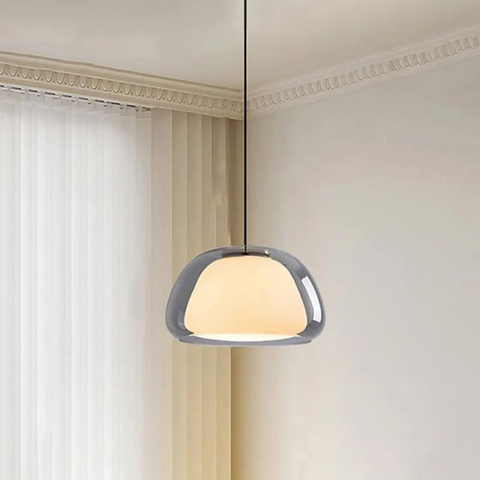 Pendant Light – Double Glass Dome with Soft Glow