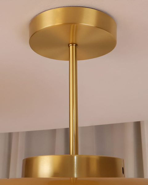 Memoria Ceiling Light – Brass Mount with Frosted Glass Elegance