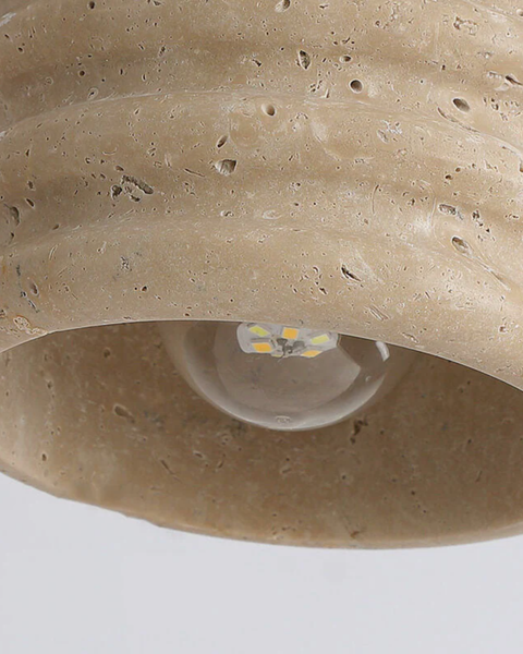 Vaguella Pendant Light – Wavy Ceramic Shade with Japandi Bedside Glow