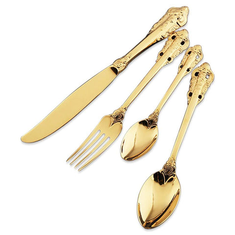 Regalia Golden Stainless Steel Cutlery Set