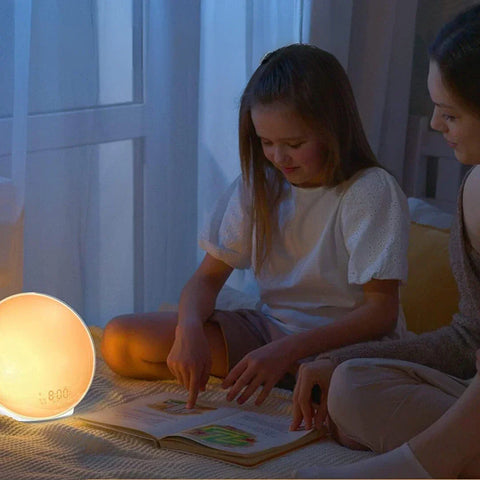 Luxury Alarm Clock Lamp with Sunrise Simulation and Soothing Mood Lighting