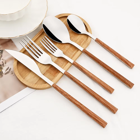 Premium Cutlery with Wooden Grip & Timeless Style